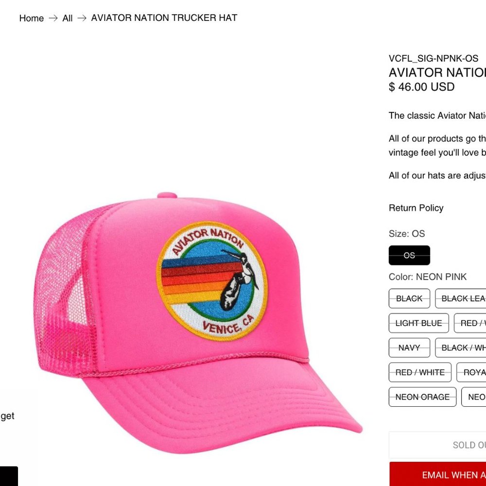AVIATOR NATION TRUCKER HAT